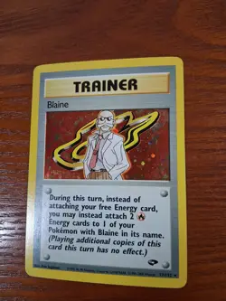 Blaine, 17/132 Gym Challenge, Pokemon TCG, LP-MP, Holo Rare - Image 2