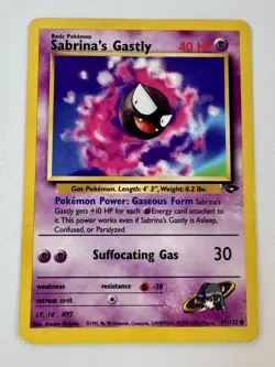 Pokemon TCG Sabrina's Gastly 97/132 Gym Challenge Regular - MP - Image 1