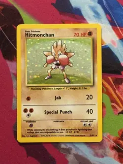 Hitmonchan Holo 7/102 - 1999-2000 Pokemon Base Set - Image 1