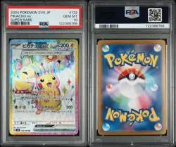 2024 POKEMON JPN SV8-SUPER ELECTRIC BREAKER SUPER RARE 122/106 PIKACHU EX PSA 10 - Image 3