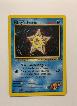 Pokemon Card Gym Challenge Misty's Staryu 92/132 Excellent Condition - Image 1