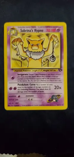 Pokemon Card 2000 SABRINA'S HYPNO Uncommon Non-Holo 56/132 Gym Challenge NM/M - Image 1