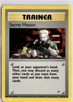 Pokemon TCG Secret Mission 118/132 Gym Heroes Card Unlimited Trading Card TCG - Image 1