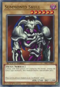Yugioh - Summoned Skull - 1st Edition NM - Plus Free Holo Card - Image 1