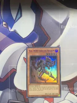 Yu-Gi-Oh! TCG Evil HERO Sinister Necrom (Blue) Ultra Rare LDS3-EN026 1st ed M/NM - Image 1