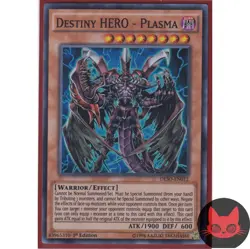 Yugioh Destiny HERO - Plasma DESO-EN012 Super Rare 1st Edition NM - Image 1
