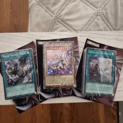 Yugioh: Fallen & The Virtuous All-Foil 3-Decks - Open Box - Starlight Rare Incl. - Image 1