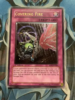 LP Covering Fire Ultimate Rare RDS-EN060 Rise of Destiny 1st Edition - Image 1