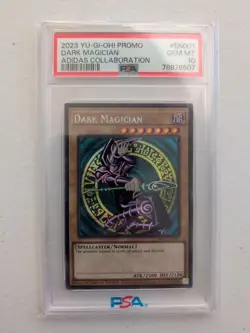 Dark Magician 2023 Yu-Gi-Oh Promo Adidas Stamp PSA 10 - Image 1