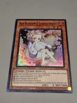 Yugioh Ash Blossom & Joyous Spring RA04-EN025 Super Rare Alt Art 1st Ed NM - Image 1