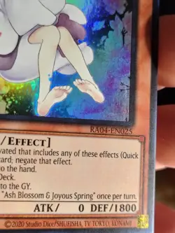 Yugioh Ash Blossom & Joyous Spring RA04-EN025 Super Rare Alt Art 1st Ed NM - Image 4