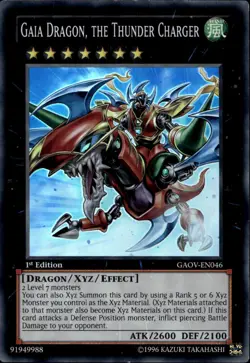 Gaia Dragon, the Thunder Charger 1st Ed Super GAOV-EN046 Yu-Gi-Oh! - Image 1