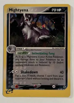 Pokemon Card TCG Mightyena 10/109 EX Ruby and Sapphire Holo Rare LP - Image 1