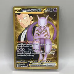 Destined Rivals Gold Team Rockets Mewtwo EX Hyper Rare Card 240/182 - Image 1
