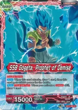 Dragon Ball Super Card BT11-001 C SSB Gogeta, Prophet of Demise Near Mint - Image 1