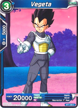Dragon Ball Super Card BT1-038 C Vegeta Near Mint - Image 1