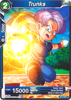 Dragon Ball Super Card BT1-039 C Trunks Near Mint - Image 1