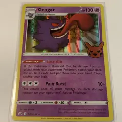 Pokemon TCG Gengar Halloween Trick Or Trade Card 057/198 Holo Rare - Image 2