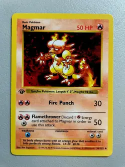 Magmar 36/102 - 1st edition / shadowless / NM / Pokemon Card - Image 1