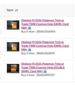 15 Card 2024 Pokemon Trick or Trade TWM Cosmos Holo SWIRL Card Lot NM+ - Image 1