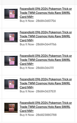 15 Card 2024 Pokemon Trick or Trade TWM Cosmos Holo SWIRL Card Lot NM+ - Image 3