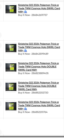 15 Card 2024 Pokemon Trick or Trade TWM Cosmos Holo SWIRL Card Lot NM+ - Image 4
