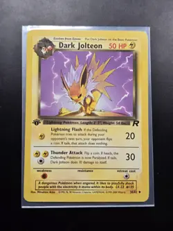 Dark Jolteon 1st Edition 38/82 Team Rocket Pokemon Regular Card TCG - Image 1