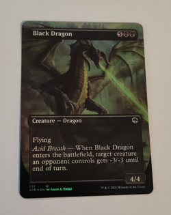 MtG Black Dragon (AFR-291) Uncommon Full Art Foil English MINT - Image 1