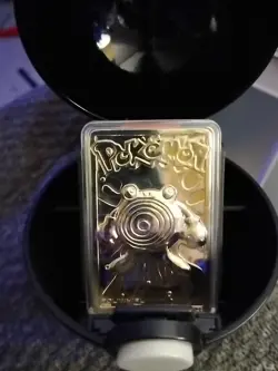 Vintage 1999 Pokemon burger King Poliwhirl 23K Gold-Plated Card With Box And Coa - Image 3