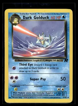 2000 Pokemon Team Rocket #37/82 Dark Golduck NM-Mint+ - Image 1