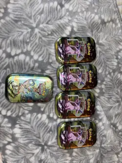 (5CT)Pokemon TCG Scarlet & Violet Prismatic Evolutions Mini Tins - Image 1