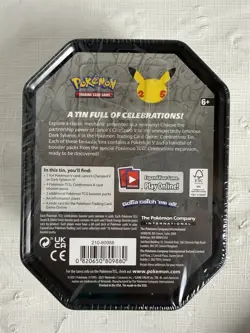 Pokemon TCG Celebrations 25th Anniversary Tin Factory Sealed Dark Sylveon V - Image 2
