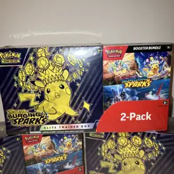 Pokemon Surging Sparks ETB Costco 2 Pack Elite Trainer Box Lot Of 3 New Sealed - Image 2