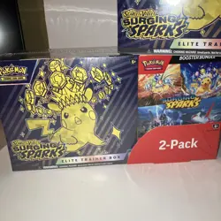 Pokemon Surging Sparks ETB Costco 2 Pack Elite Trainer Box Lot Of 3 New Sealed - Image 3