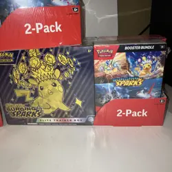 Pokemon Surging Sparks ETB Costco 2 Pack Elite Trainer Box Lot Of 3 New Sealed - Image 4