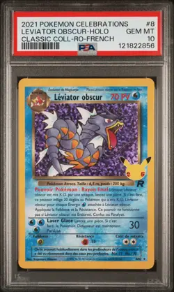 🇫🇷 LEVIATOR ROCKET PSA 10 - 25 ANS CELEBRATIONS 8/82 EB FR Carte Pokemon 🇫🇷 - Image 2
