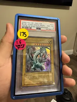 2002 Blue-Eyes White Dragon LOB-001 Unlimited PSA 8 💎1.5 Wavy Original Print💎 - Image 1