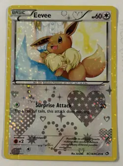 Eevee RC14/RC25 Radiant Collection BW Legendary Treasures Pokemon Card LP - Image 1