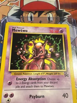 Pokemon TCG - Rare Mewtwo Black Star promo 14 LV 60 #150 Card has clean surface - Image 2