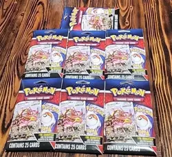 Pokemon TCG Pack with 1 Foil Card Guaranteed 25 Cards Per Pack Sealed Lot of 7 - Image 1
