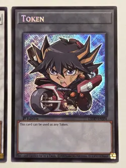 Stardust Dragon L5DD-ENS01 Secret Rare Chibi Yugioh 1st Edition + Token Card - Image 3