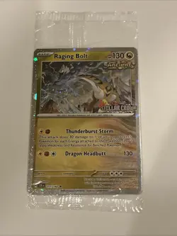 Raging Bolt (Cosmo Holo) (Best Buy) 111/142 SEALED PROMO Pokemon Card - Image 1