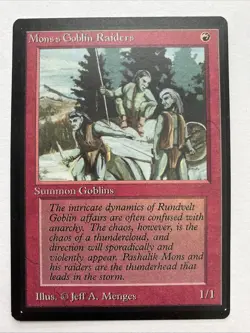 Mons's Goblin Raiders MTG Beta Edition Set Magic the Gathering Card WOTC LP - Image 1