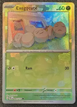 Pokemon Exeggute 001/131 Prismatic Evolutions Masterball Reverse Holo Card NM - Image 1