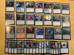 Magic The Gathering Lot Of 42 Battle For Baldur’s Gate BLUE Cards - Image 1