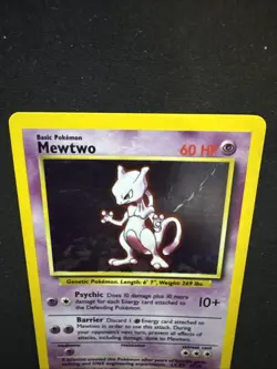 Pokemon Mewtwo TCG Holo Rare Card Base Set 10/102 Vintage - Image 2
