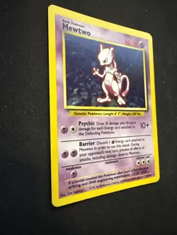 Pokemon Mewtwo TCG Holo Rare Card Base Set 10/102 Vintage - Image 5