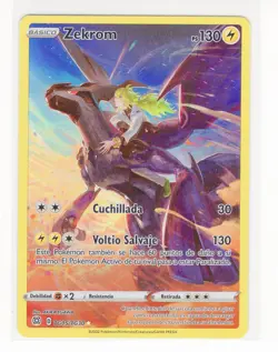 ~ESP~ SPANISH Zekrom TG05 Brilliant Stars Pokemon Card (G4) - Image 1