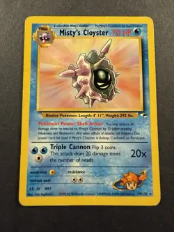 Pokemon TCG Misty's Cloyster Gym Heroes 29/132 Unlimited Rare Card - Image 1