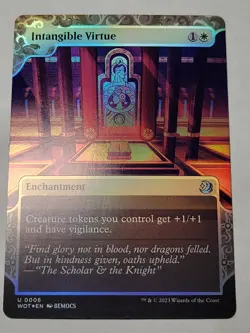 Intangible Virtue -Showcase Foil- mtg Wilds of Eldraine Tales WOE WOT 6 NM/M - Image 1